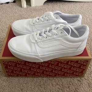 White platform vans